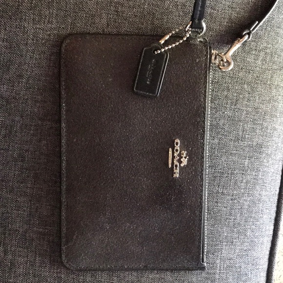 Coach Handbags - Black Sparkly Coach Wristlet